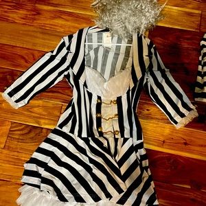 Female Beetle Juice Halloween costume size large